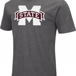 Colosseum Men's Mississippi State Bulldogs Grey Dual Blend T-Shirt