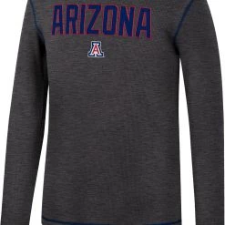 Colosseum Men's Arizona Wildcats Grey Therma Longsleeve T-Shirt