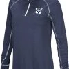 Colosseum Women's BYU Cougars Navy Stingray 1/4 Zip Jacket