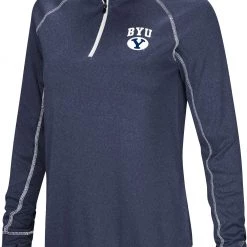 Colosseum Women's BYU Cougars Navy Stingray 1/4 Zip Jacket