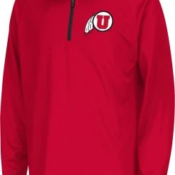 Colosseum Youth Utah Utes Red Draft 1/4 Zip Jacket For Girls'