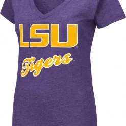 Colosseum Women's LSU Tigers Purple Dual Blend V-Neck T-Shirt