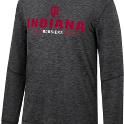 Colosseum Men's Indiana Hoosiers Black Tournament Long Sleeve T-Shirt