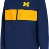 Colosseum Youth Michigan Wolverines Blue Woodman Full-Zip Hoodie For Boys'