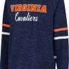 Colosseum Women's Virginia Cavaliers Blue Beach Break Pullover Sweatshirt