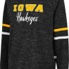 Colosseum Women's Iowa Hawkeyes Black Beach Break Pullover Sweatshirt