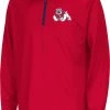 Colosseum Youth Fresno State Bulldogs Red Draft 1/4 Zip Jacket For Boys'