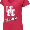 Colosseum Women's Houston Cougars Red Dual Blend V-Neck T-Shirt