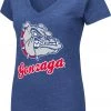 Colosseum Women's Gonzaga Bulldogs Blue Dual Blend V-Neck T-Shirt