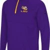 Colosseum Men's LSU Tigers Purple Rival Quarter-Zip Shirt