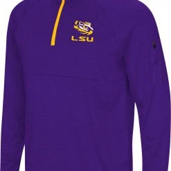Colosseum Men's LSU Tigers Purple Rival Quarter-Zip Shirt