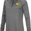 Colosseum Women's Iowa Hawkeyes Charcoal Stingray Quarter-Zip Shirt