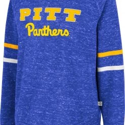 Colosseum Women's Pitt Panthers Blue Beach Break Pullover Sweatshirt