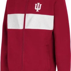 Colosseum Youth Indiana Hoosiers Crimson Woodman Full-Zip Hoodie For Boys'