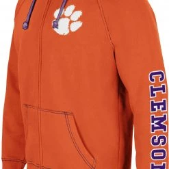 Colosseum Men's Clemson Tigers Orange Intervention Full-Zip Hoodie