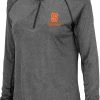 Colosseum Women's Syracuse Orange Grey Stingray Quarter-Zip Shirt
