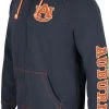 Colosseum Men's Auburn Tigers Blue Intervention Full-Zip Hoodie