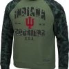 Colosseum Men's Indiana Hoosiers Green OHT Crew Pullover Sweatshirt
