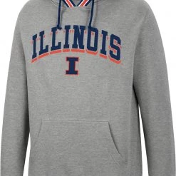 Colosseum Men's Illinois Fighting Illini Grey Baller Pullover Hoodie