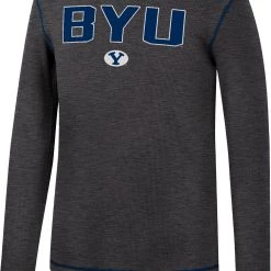 Colosseum Men's BYU Cougars Grey Therma Longsleeve T-Shirt