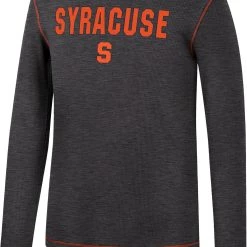 Colosseum Men's Syracuse Orange Grey Therma Longsleeve T-Shirt