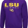 Colosseum Men's LSU Tigers Purple Time Machine Crew Pullover Sweatshirt