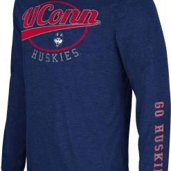 Colosseum Men's UConn Huskies Blue Far Out! Long Sleeve T-Shirt