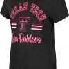 Colosseum Women's Texas Tech Red Raiders Black Shaka Scoop-Neck T-Shirt