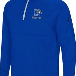 Colosseum Men's Memphis Tigers Blue Rival Quarter-Zip Pullover Shirt