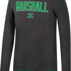 Colosseum Men's Marshall Thundering Herd Grey Therma Longsleeve T-Shirt