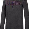 Colosseum Men's Illinois Fighting Illini Grey Therma Longsleeve T-Shirt