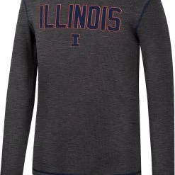 Colosseum Men's Illinois Fighting Illini Grey Therma Longsleeve T-Shirt