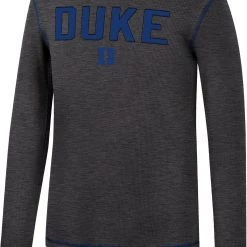 Colosseum Men's Duke Blue Devils Grey Therma Longsleeve T-Shirt