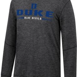 Colosseum Men's Duke Blue Devils Black Tournament Long Sleeve T-Shirt