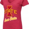 Colosseum Women's Iowa State Cyclones Cardinal Dual Blend V-Neck T-Shirt