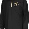 Colosseum Youth Colorado Buffaloes Black Draft 1/4 Zip Jacket For Boys'
