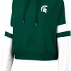 Colosseum Women's Michigan State Spartans Green Paris Pullover Hoodie