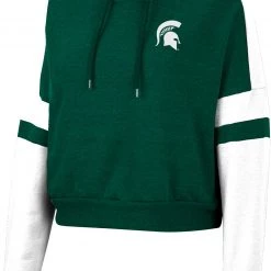 Colosseum Women's Michigan State Spartans Green Paris Pullover Hoodie