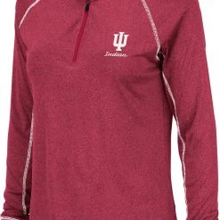 Colosseum Women's Indiana Hoosiers Crimson Stingray Quarter-Zip Shirt