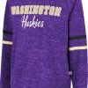 Colosseum Women's Washington Huskies Purple Beach Break Pullover Sweatshirt
