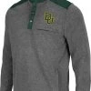 Colosseum Men's Baylor Bears Grey Huff Quarter-Snap Pullover Jacket