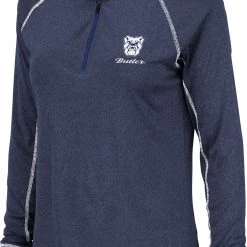 Colosseum Women's Butler Bulldogs Blue Stingray Quarter-Zip Shirt