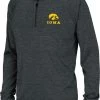 Colosseum Youth Iowa Hawkeyes Black Quarter-Zip Pullover Shirt For Boys'