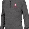 Colosseum Youth Stanford Cardinal Grey Quarter-Zip Pullover Shirt For Girls'