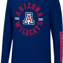Colosseum Youth Arizona Wildcats Navy Long Sleeve Trolley T-Shirt For Boys'