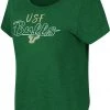 Colosseum Women's South Florida Bulls Green Curved Hem T-Shirt