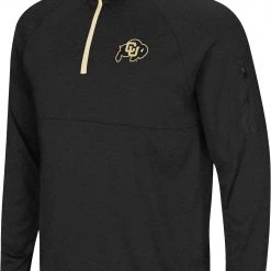 Colosseum Men's Colorado Buffaloes Black Rival 1/4 Zip Jacket