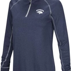 Colosseum Men's Nevada Wolf Pack Blue Rival 1/4 Zip Jacket