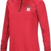 Colosseum Women's Nebraska Cornhuskers Scarlet Stingray 1/4 Zip Jacket