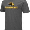 Colosseum Men's Southern Methodist Mustangs Grey Dual Blend T-Shirt